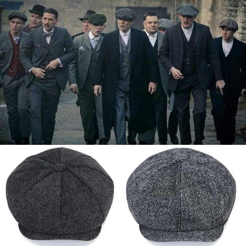 Vintage Mens Newsboy Cap Flat Ivy Gatsby Hat Adjustable for Daily Outdoor Casual Wear Men's and Women's Cap with Beret Style S261016WQCS