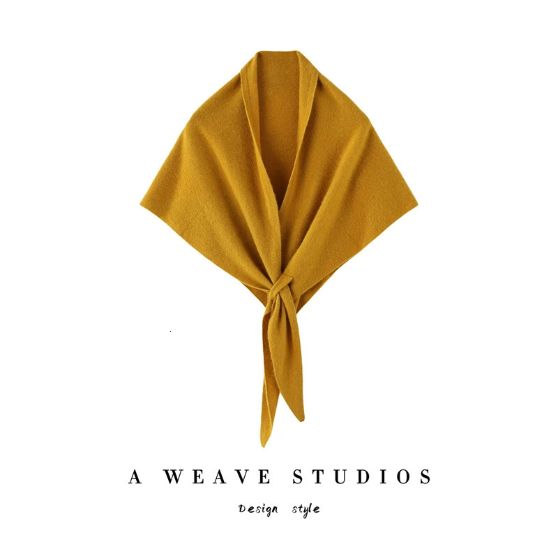 CHICUU Women 100 Cashmere Scarf Shawls Triangle Autumn Winter Thick Warm Soft Knitwear High Quality 261015