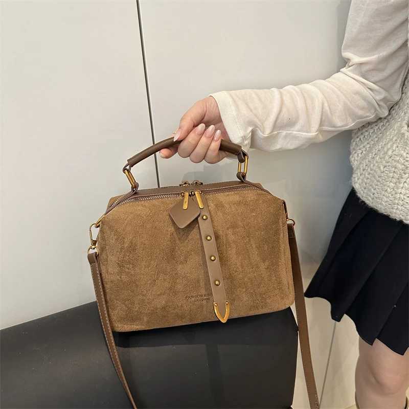 Totes High Quality Women Nubuck PU Leather Handbag Fashion Ladies Shoulder Boston Bag Casual Female Messenger Crossbody Bags for Women X261016