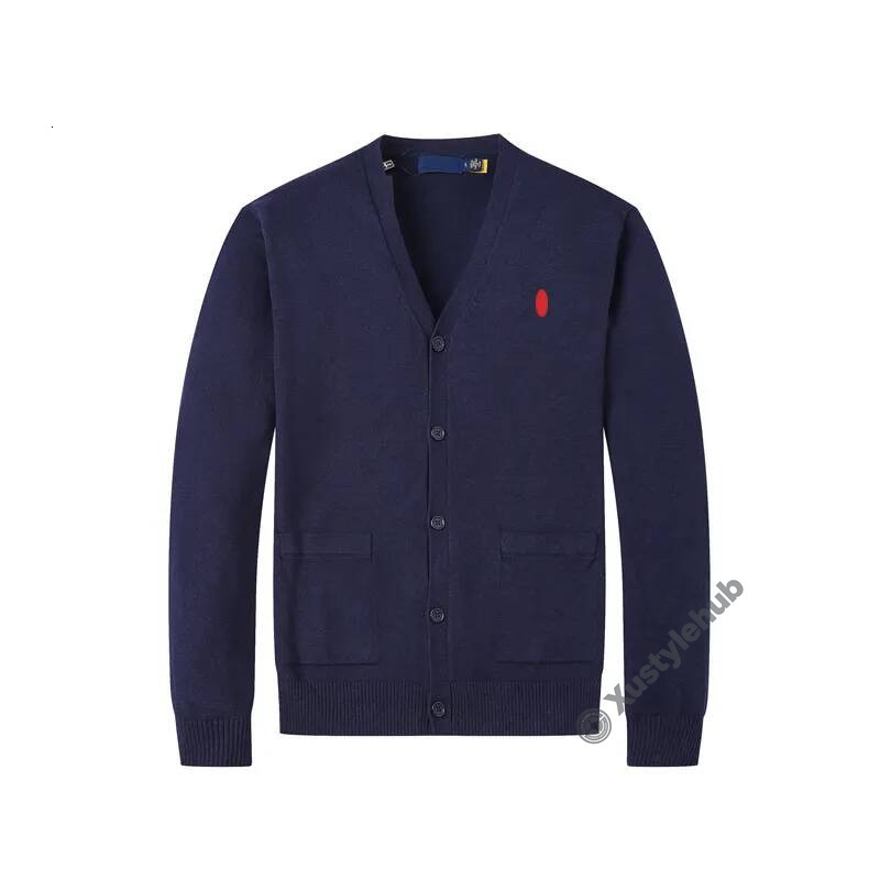 polo Men's Sweaters Small Embroidery Knitted Cardigan Cotton Causal Open Front Woolen Jacket Horse Long Sleeved Cashmere polo Sweater polo 6a1