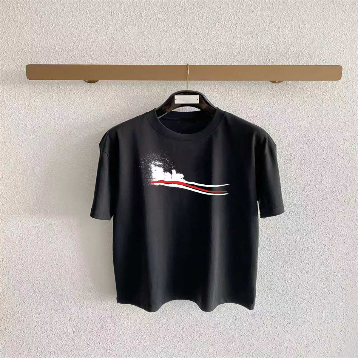 Spring new style hort-sleeved T shirt round neck cotton fabric women's and men's high-quality T-shirt Color black white Size s-2xl 61015a1