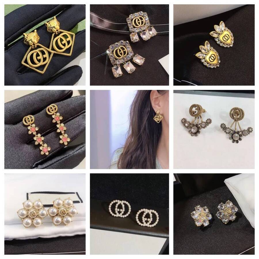 2026 Good Quality Designer Stud cologne Studs Crystal Pearl Jewelry Lover Gifts Earrings Womens Gril perfume Friend Accessories Earring Never Fading