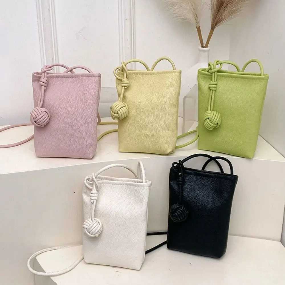 Totes PU Leather Mobile Phone Crossbody Bag Candy Color Simple Leather Trend Shoulder Bag Soft Small Purses Mini Summer Shoulder Bags X261016