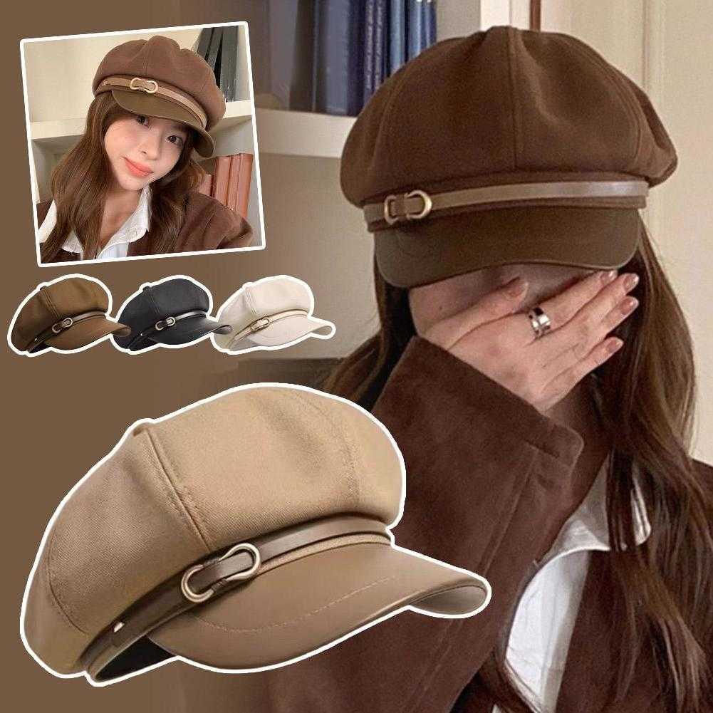 Retro New Beret Painter Caps For Girls Fashionable Soft Fabric Winter Warm Caps For Outing Travelling Vacation S261016WJBL