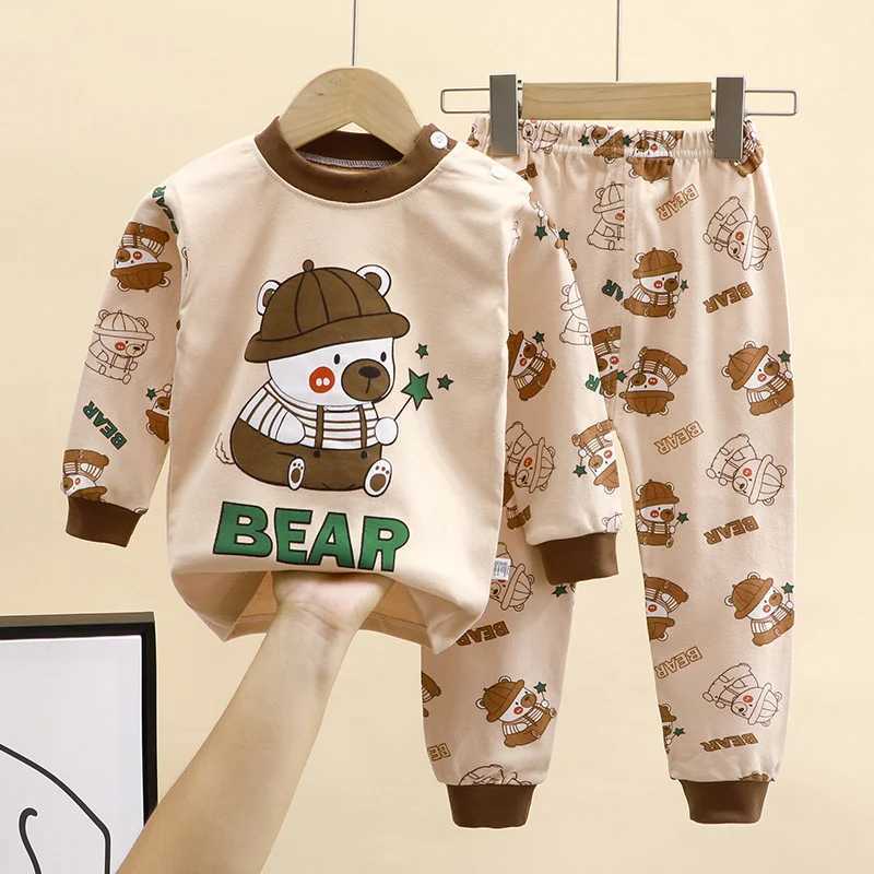 Pajamas Autumn Kids Cartoon Pajama Sets Spring Girls Boys Print Spwear Suits Baby Long Sle T-Shirt+Pants 2Pcs Outfits Clothes 0-8YW261019