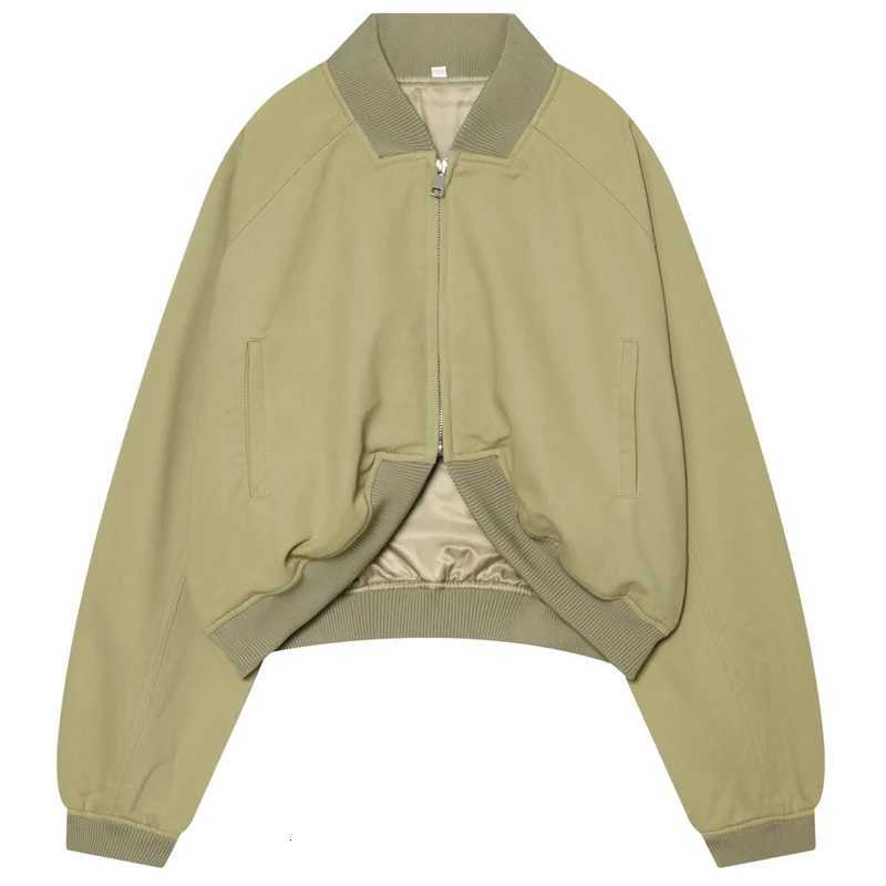 Green HXAO Crop Men's Jackets Jackets Women's Jacket Spring Summer 2026 Casual Long Sleeve Zipper Varsity Outerwears Outdoor Streetwear Co