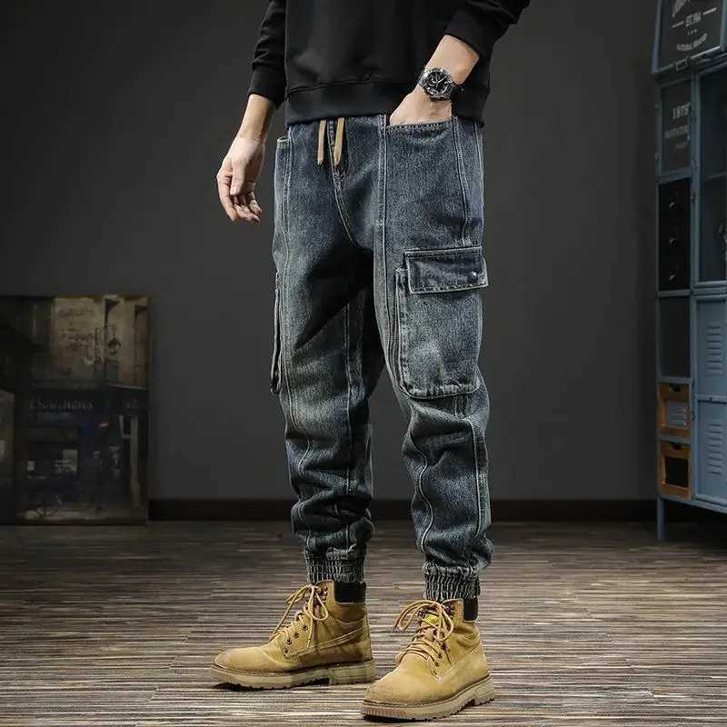 Men's Jeans Fashion 2025 Luxury Clothing Spring Autumn Men's Jeans Heavyweight Retro Washing Workwear Loose Plus Size Harem Tapered PantsT