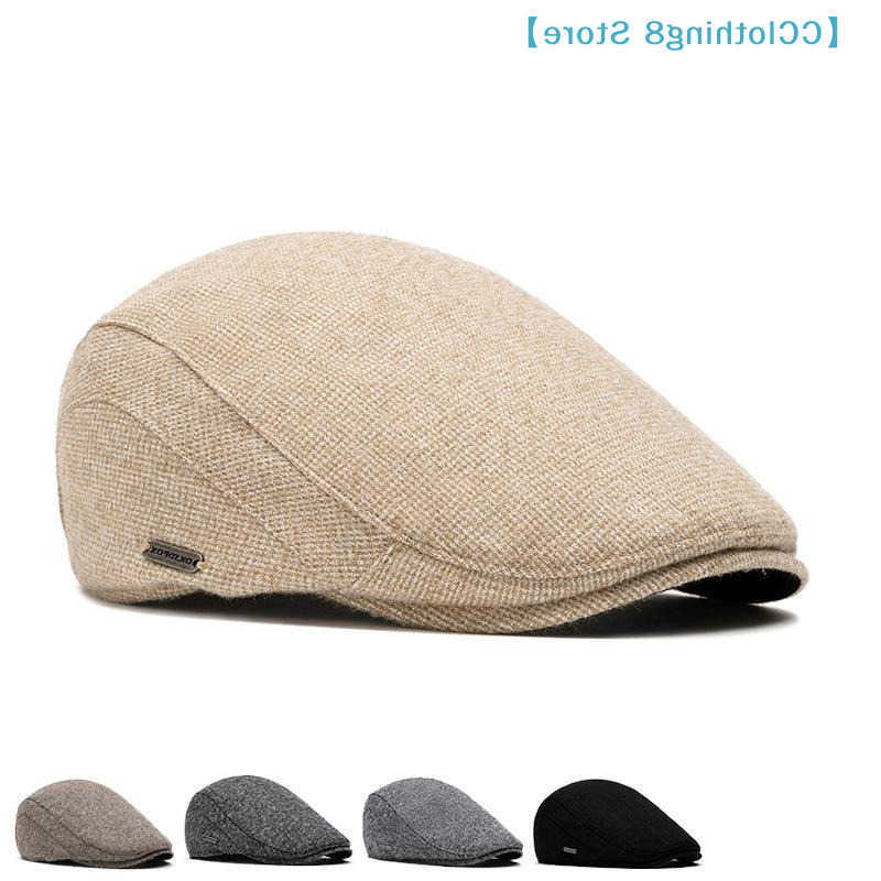 Winter Autumn Thick Warm Newsboy Caps Men Soft Beret Hat Classic Detective Hats Retro Driver Flat Peaked Cap Street HatsS SQBS2610160RDI