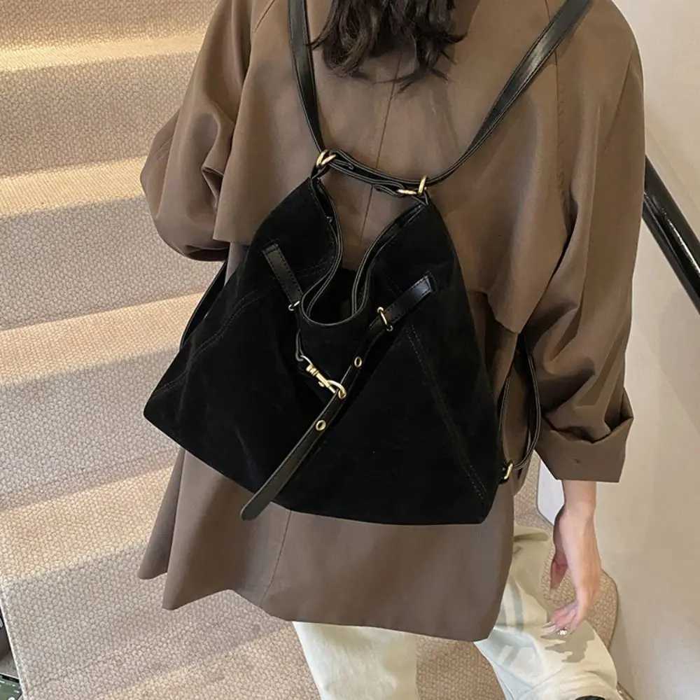 Totes Simple Large Capacity Suede Shoulder Bag Solid Color Korean Style Ladies Crossbody Bag Fashion Handbag Tote Bag Girls X261016