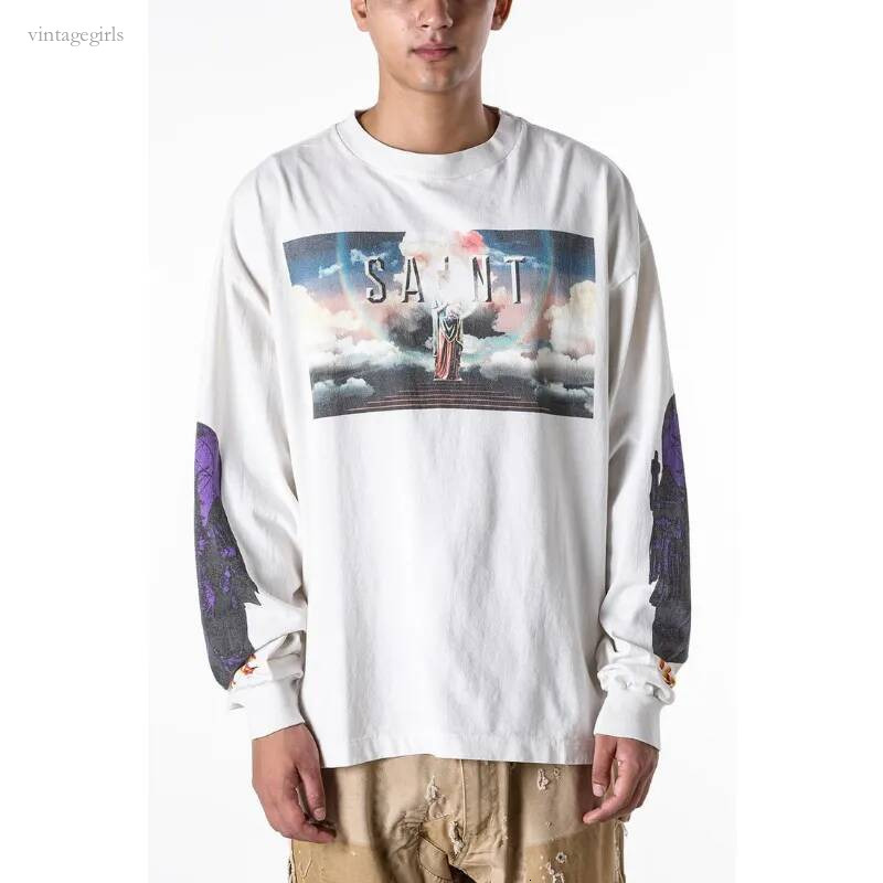 Designer Shirt Men Mens T Shirts Casual Round Neck Long Sleeve Cotton Loose Tshirts Autumn Graphic Streetwear Y2k Size S-Xl