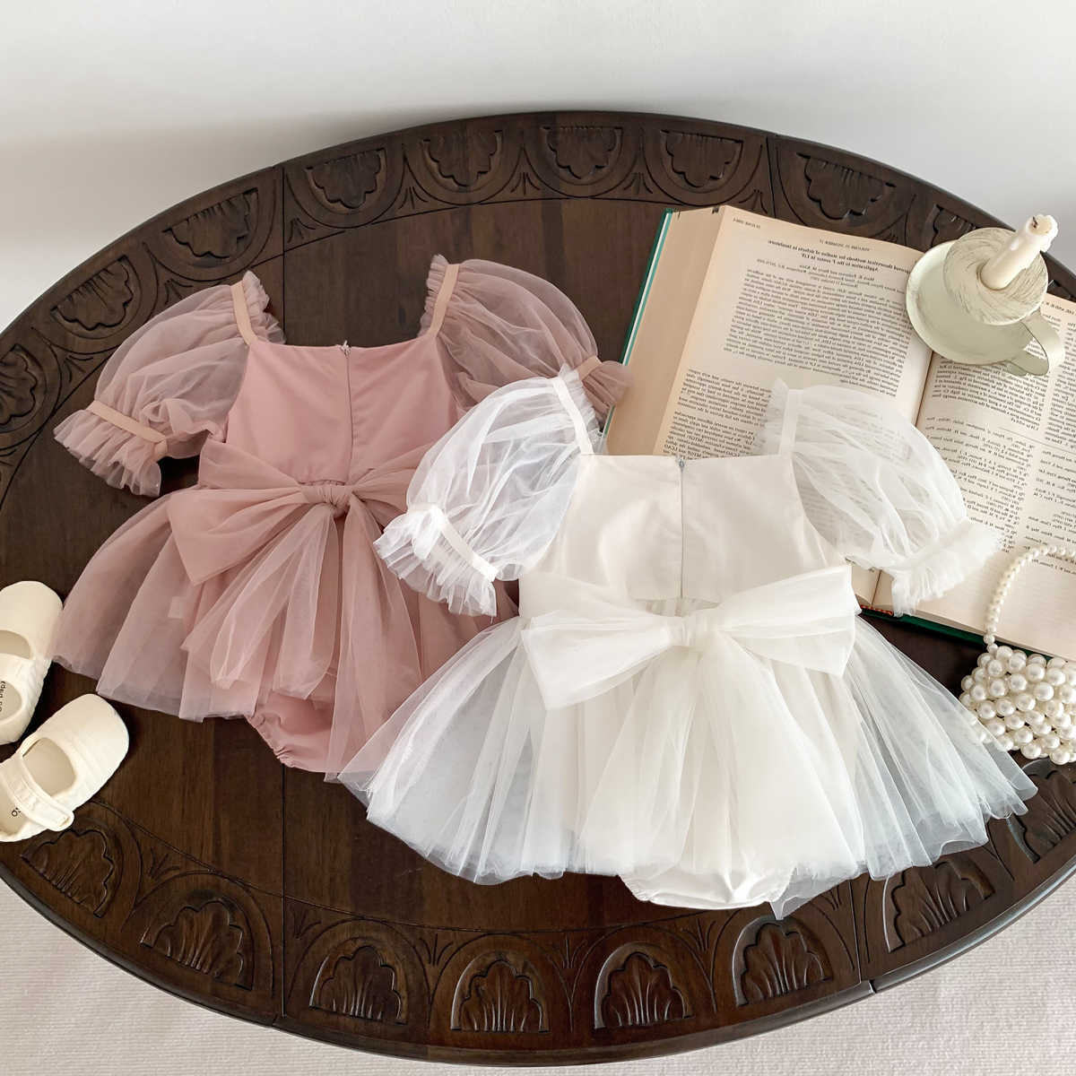Baby Summer Romper Set Le Polka Dots Toddler Princess Dress Infant Girls Bodysuit Baby Onesies 0-24 Months S261016CCME