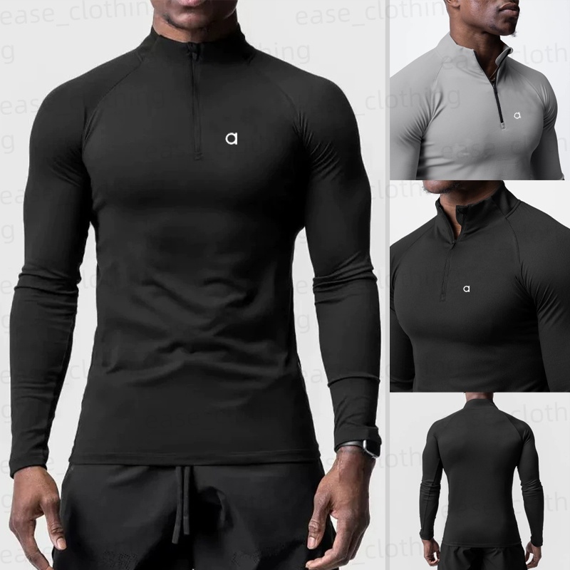 Aloismitys Mens 1/4 Zip Pullover Sports Jacket Full Zipper Jacket Straight Sweatpants Gym Sweatshirt High Quality Brand Sports Set Gym Clothing