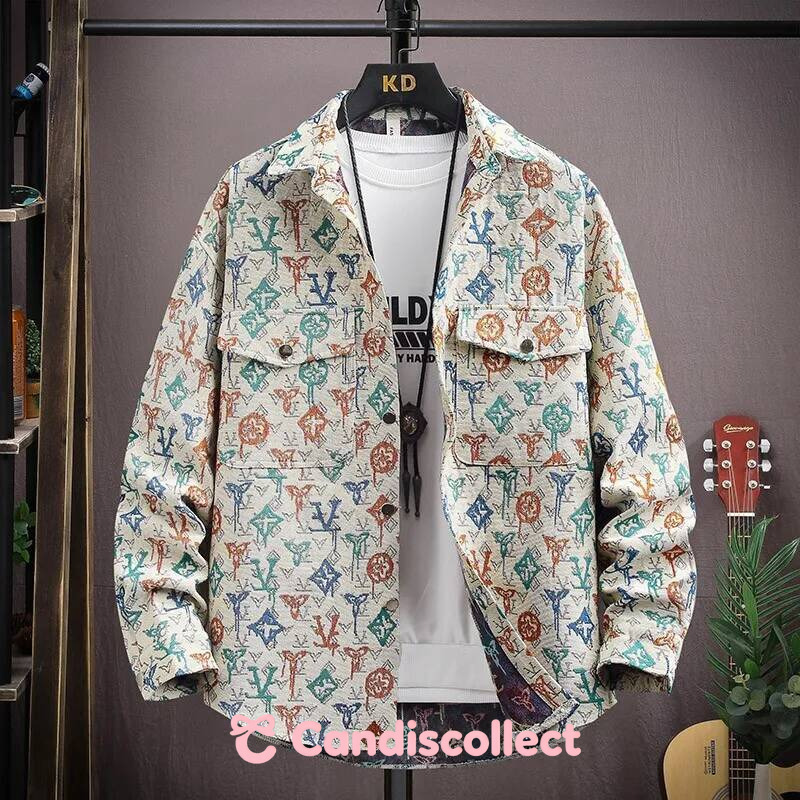 louisd 2026 Designer Men's Spring Edition Personalized Casual Fashion Collar Jacket Light Luxury Cool Handsome Warm Sports Outdoor 6af