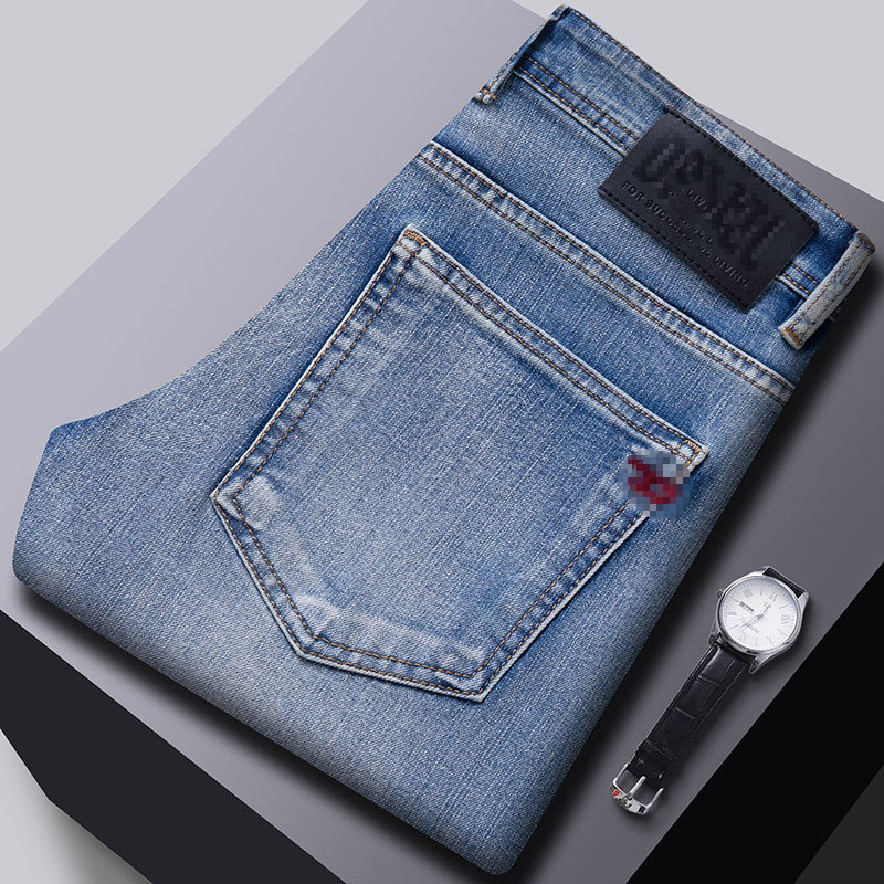 Designer Jeans Men's Straight Leg Casual fashion Denim Pants slim fit Trousers High Quality brands elasticity skinny jean ad/cd/rl Size 29-40 d