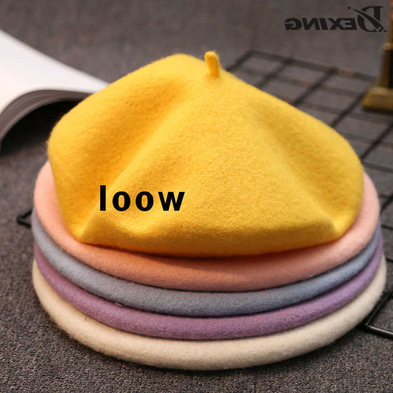 Thick Wool Berets Artist French Beret Women Painter Hat Girls Female Warm Walking Cap S2610163YU7