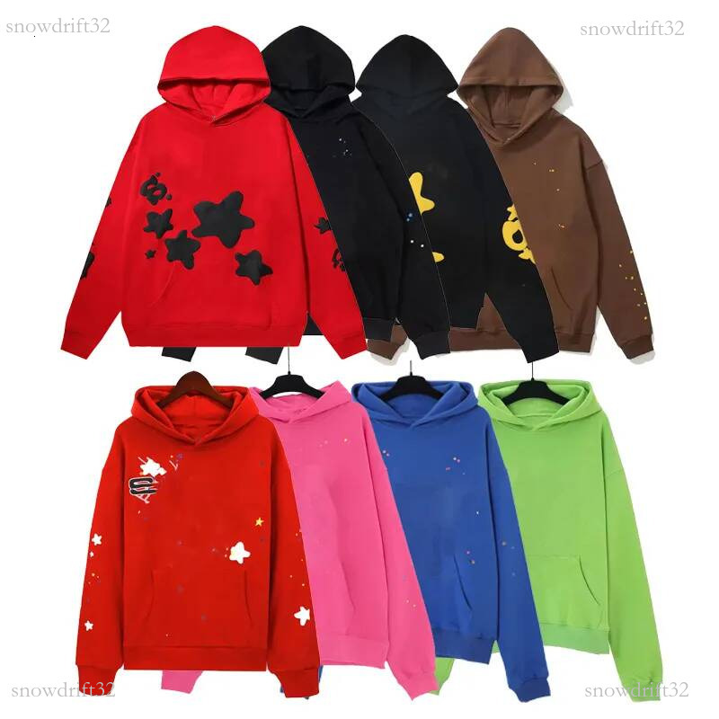Spider Hoody Fluffy Hoodies Spyder Women High Quality Foam Print Graphic Pink Designer Hoodie Jacket Tracksuit Men Polo Veste Coat Sweatshirts Y2k e