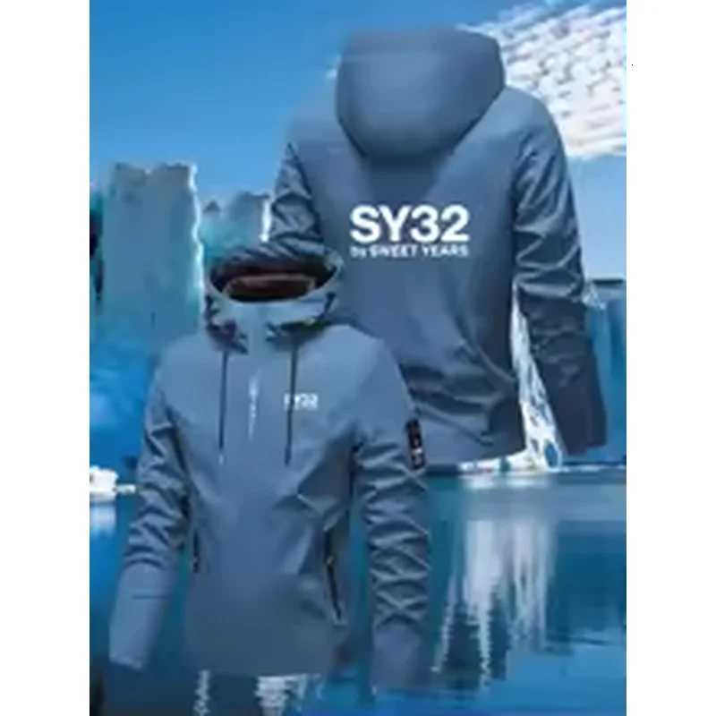Outdoor Jackets Hoodies New Men's Hooded "SY32 by SWEET YEARS" Printed Outdoor Casual Sports Men's Coat.T261016