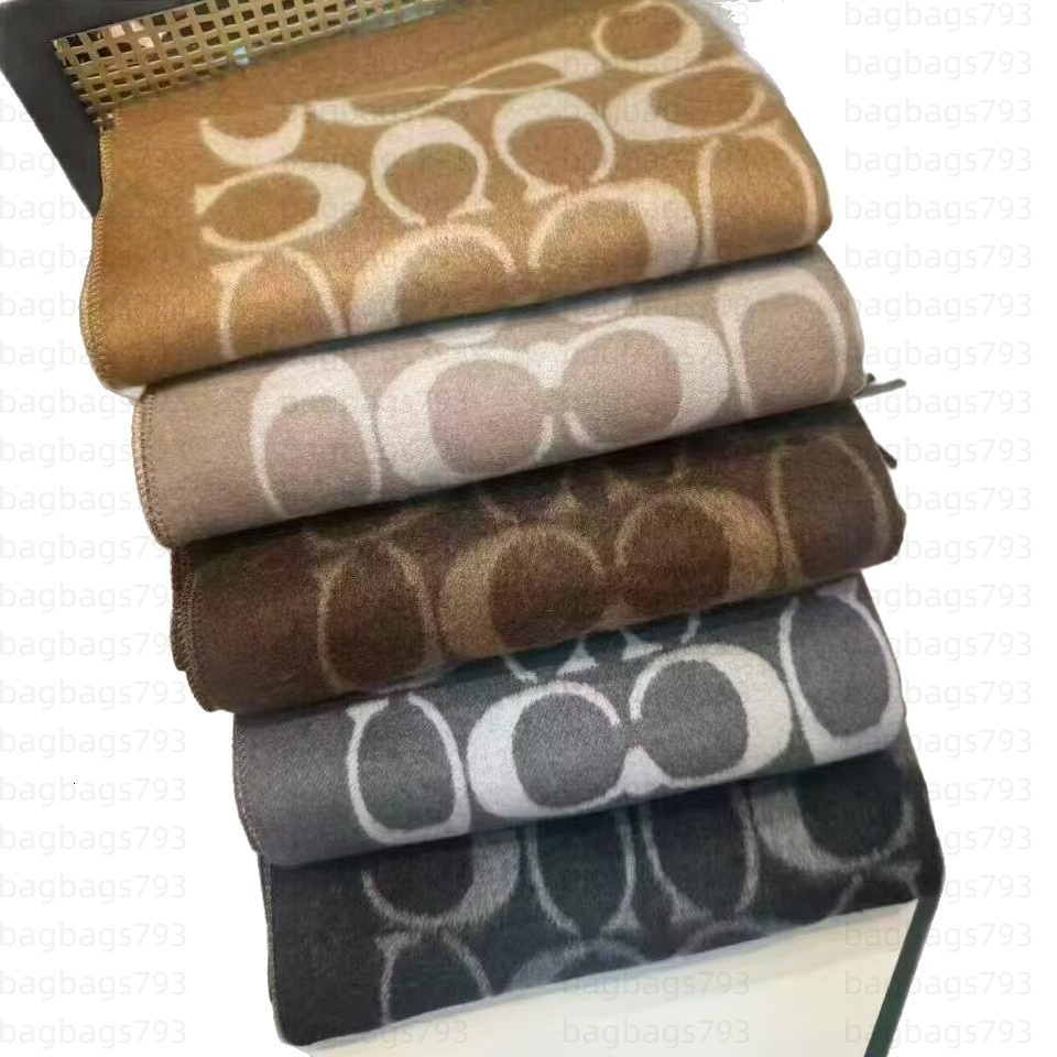 Scarves Luxury scarf women classic jacquard monogram scarf soft cashmere feel tassel shawl warm winter wrap large size fashion neck accessory for ou