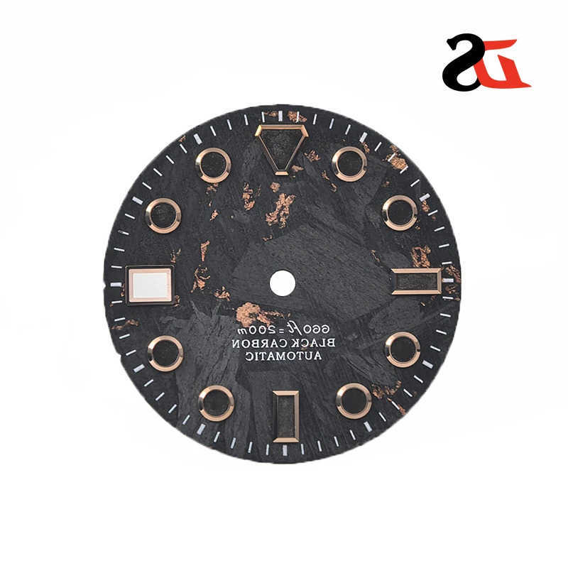 Dial NH35 Blk 28.5mm Carbon Fiber Dial Blk Lume GS Index BGW9 C3 Lume for NH34 GMT Custom S261016703O