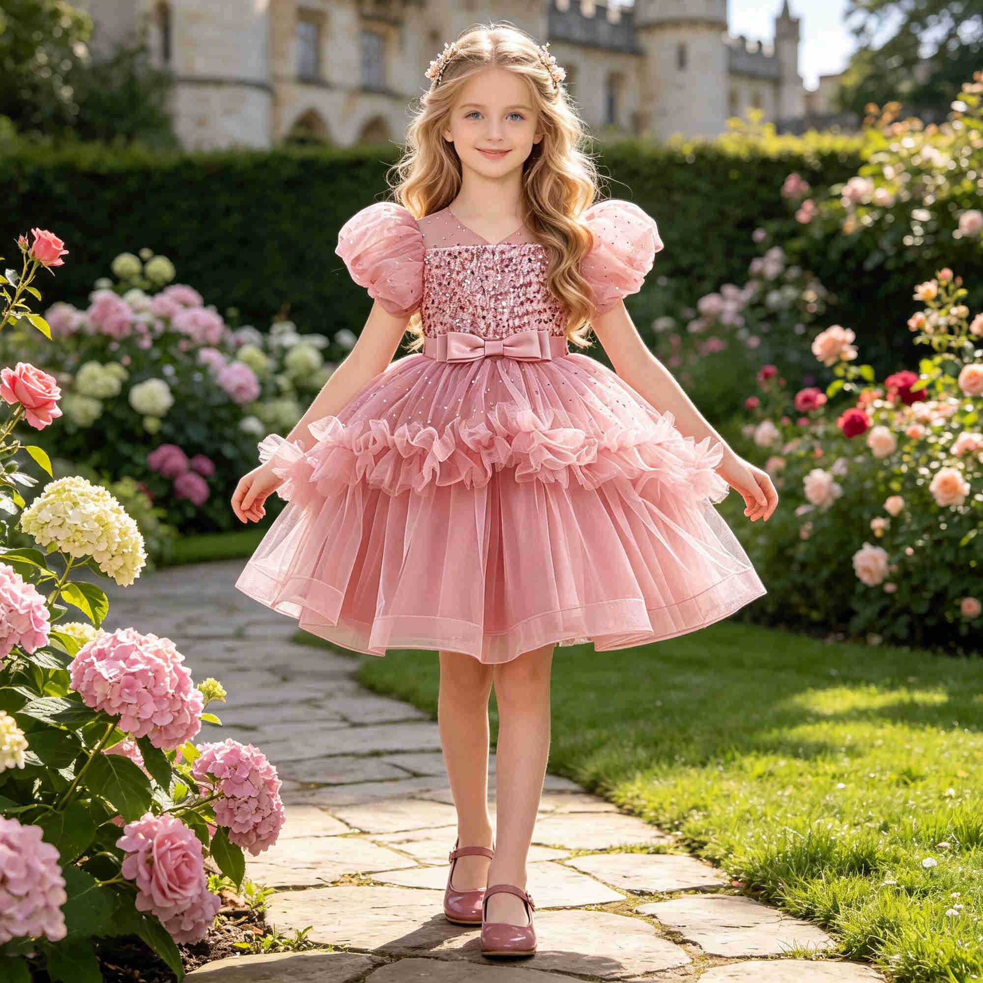 Bridesmaids Summer Party Girl Dresses Elegant Bow Wedding Birthday Princess Prom Dresses Girl Gala Tulle Graduation Evening Gown S2610166OCH