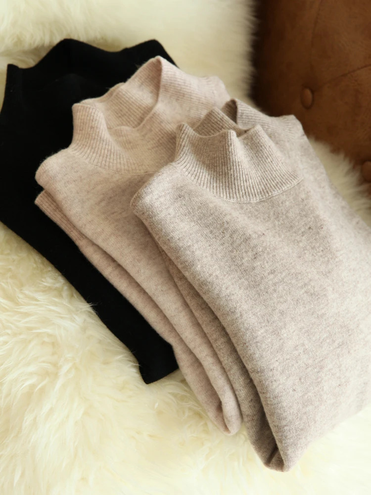 Autumn Winter Chic Bottom Sweaters Women Turtleneck Fashion Pullover Slim Long Sleeve Knitted Jumpers Soft Warm Pull Femme Top 261016