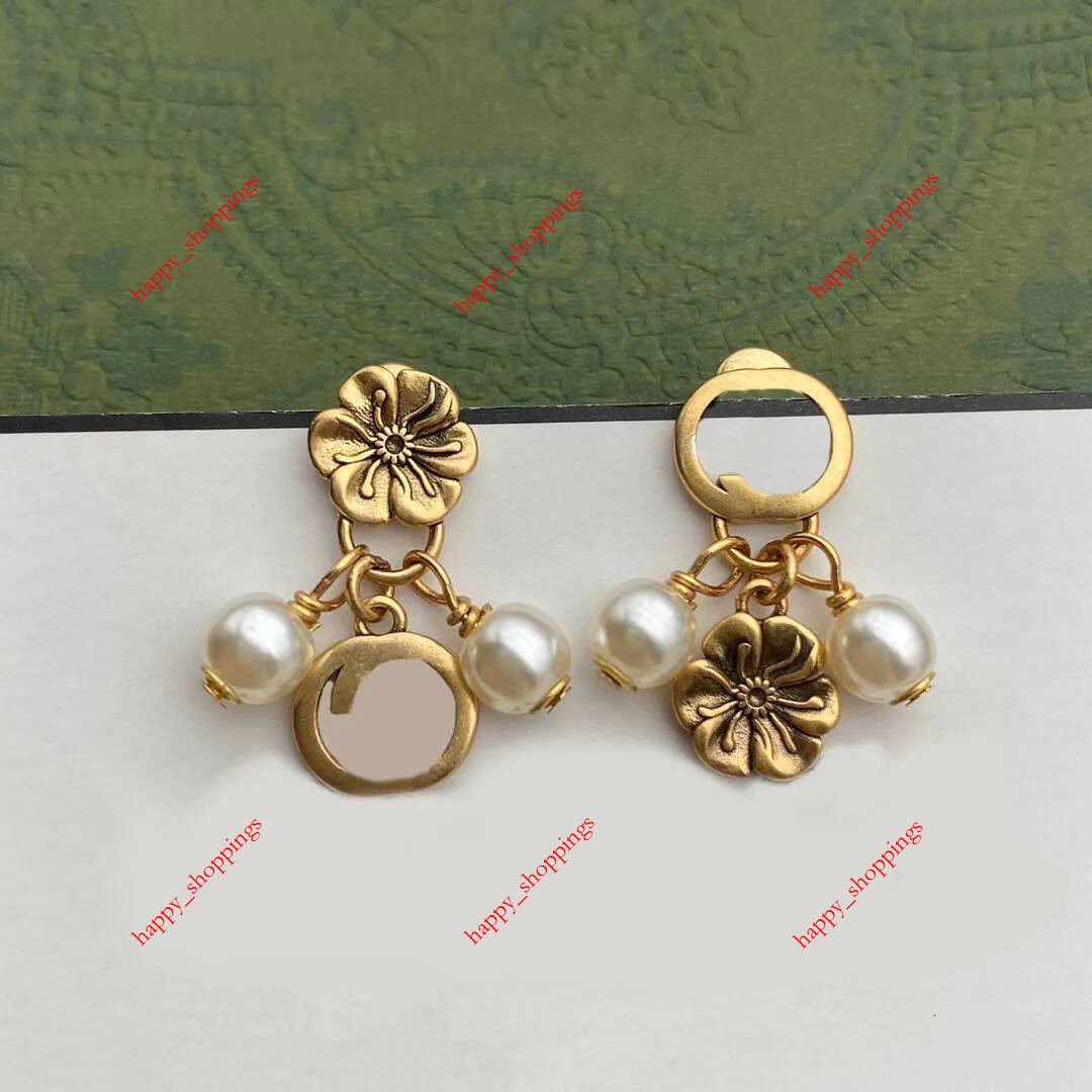 Luxury Stud Pearl earrings Flower Earring G Jewelry gifts jewelry