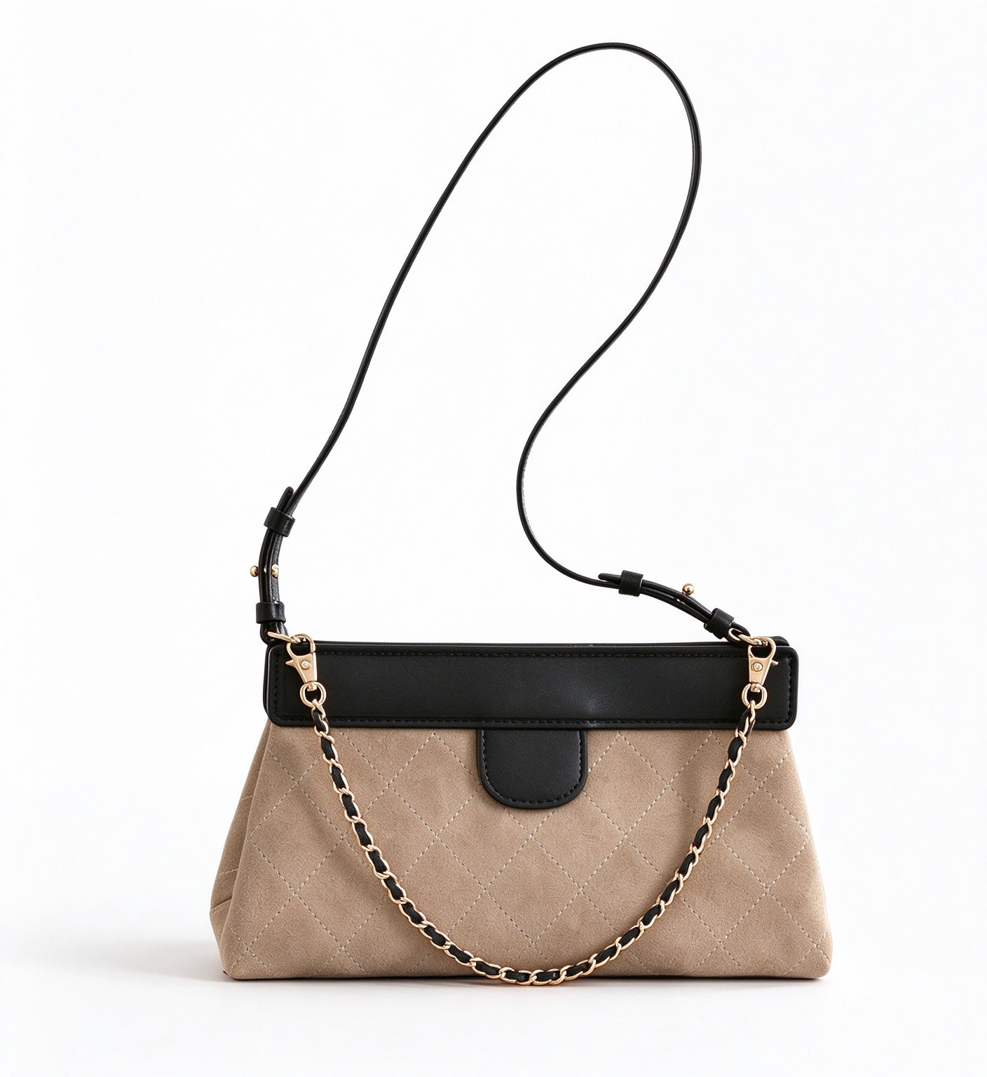 bags designer bag Women's Underarm Bag 23cm Quilted Suede Leather Shoulder Bag, Leather and suede combined handbag,Dual-use Chain Crossbody Han