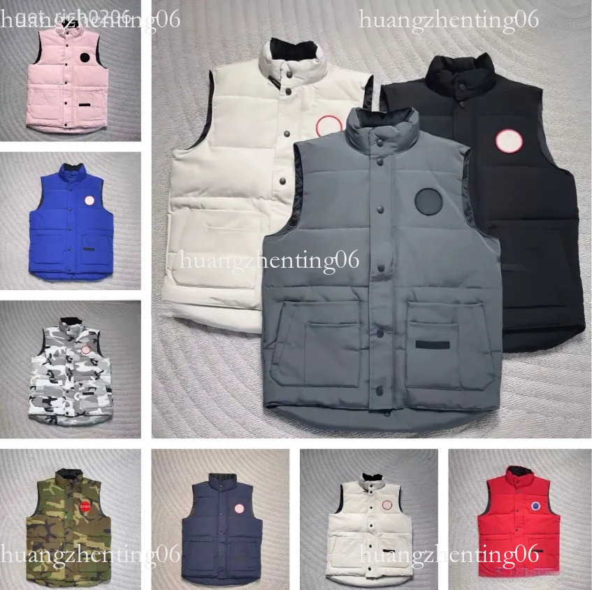 Designer Vests Puffer Brand 2026 Men Women Couple trend Down Vest Feather Filled Warm Windproof Gilet Outerwear White Blue Red Lightweight For Skiin
