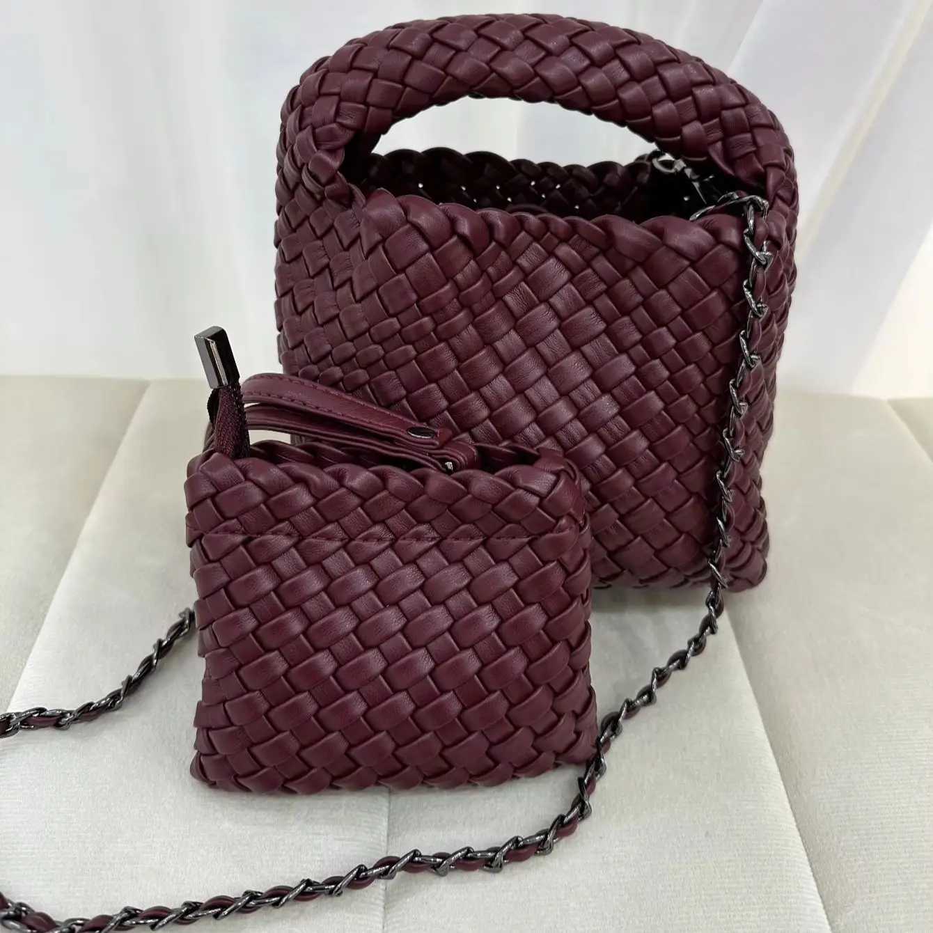 Women's PU Woven Shoulder Bag 2026 Designer Crossbody Bag Soft Handbag Korean Style Daily Commute Tote Purse Q261016