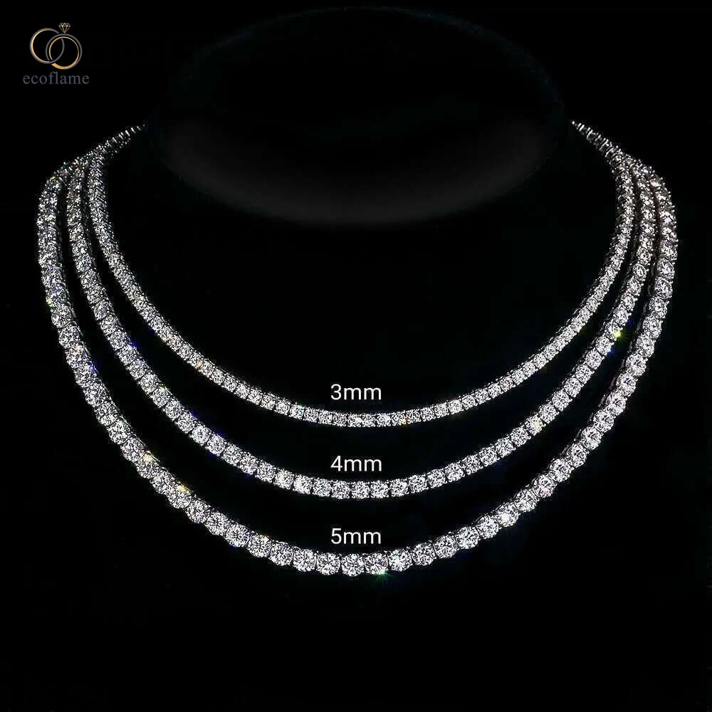 The most affordable Sier by testing VVS Moissanite Chain Hip Hop Indian tennis necklace for men and women