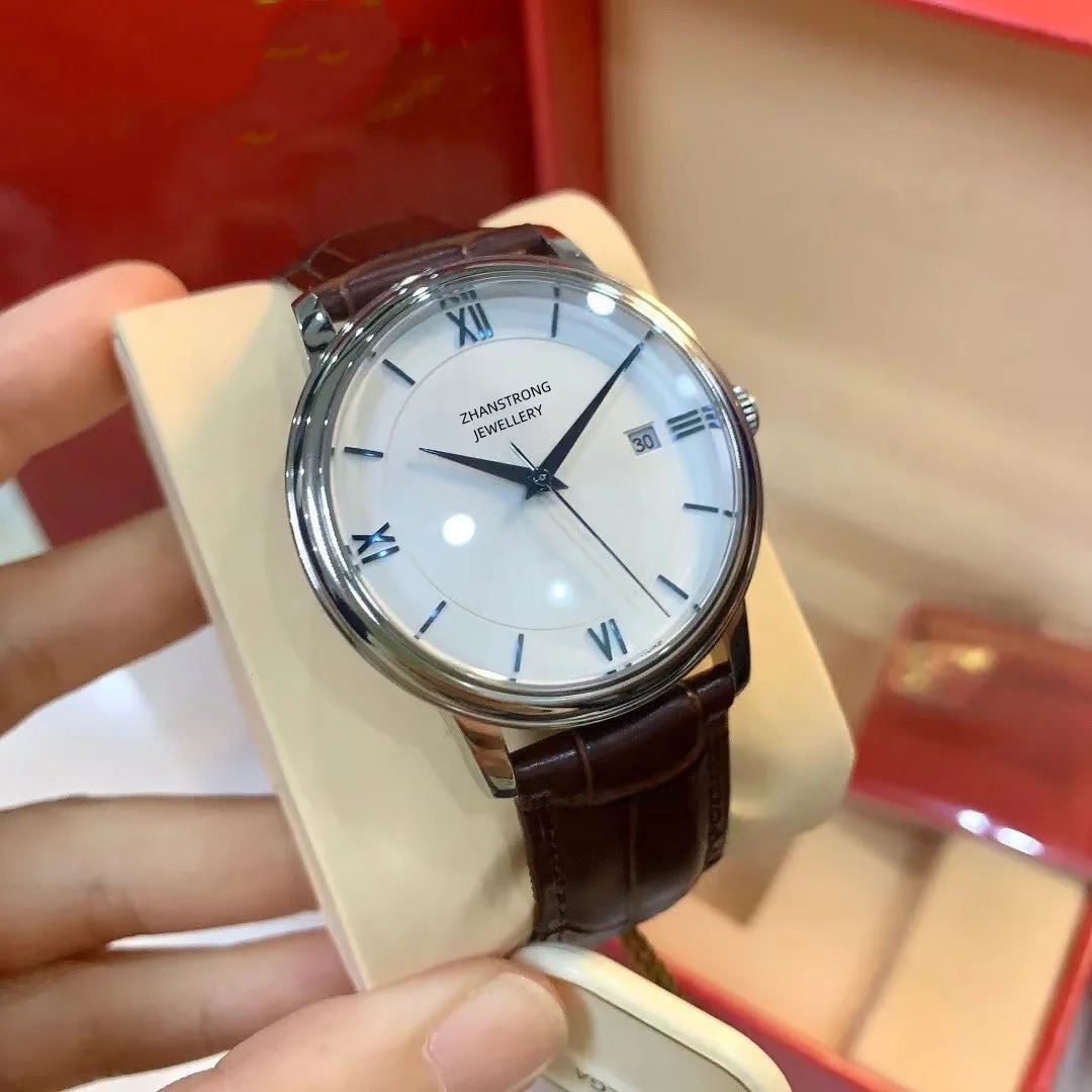 Designer Mens Watches High Qualtiy Brown Leather Belt 40mm Automatic Mechanical Movement Man Wriswatches Stainless Steel Strap Sports Man Wristwatch