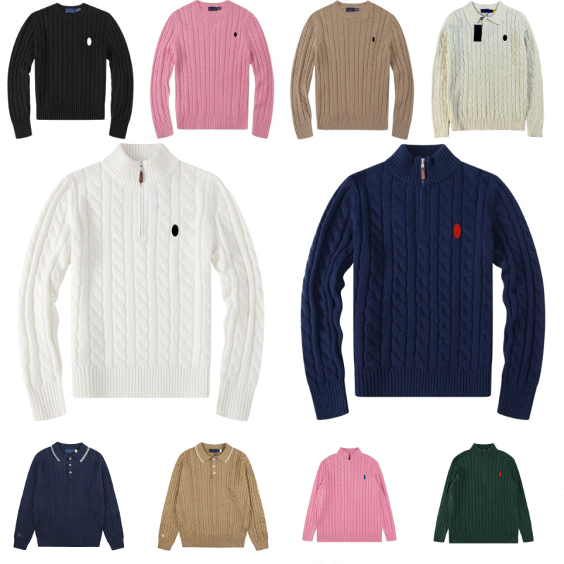 polo ra1phd Iaurend men quarter zip sweater cardigan men designer sweater polo ra1phd laurend zip up wool casual High quality Pull Half zip women me