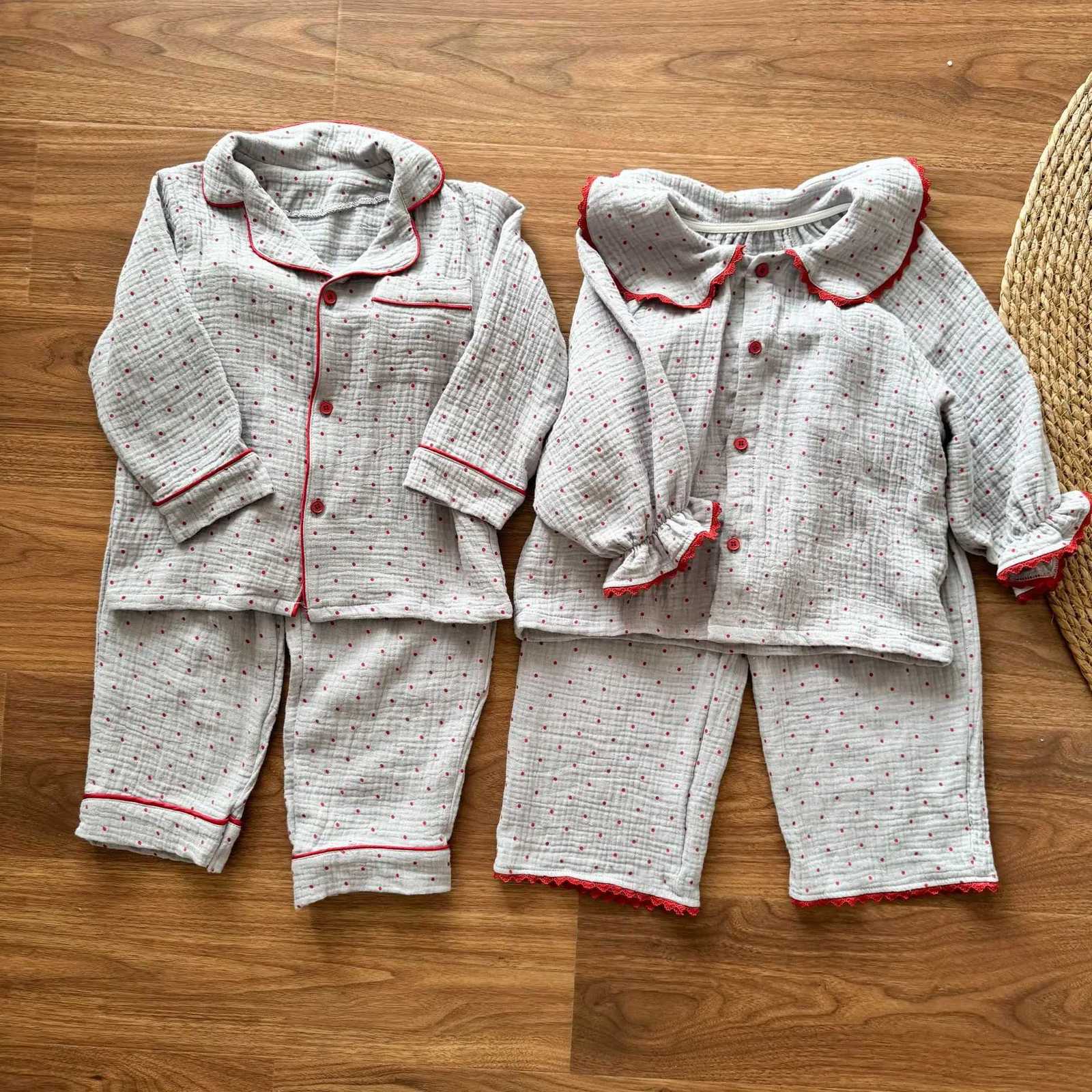 Pajamas deer jonmi 2026 New Autumn Children Printed Pajamas Sets Long Sle Tops Pants 2pcs Unisex Kids Cotton Soft Spwear OutfitsW261019