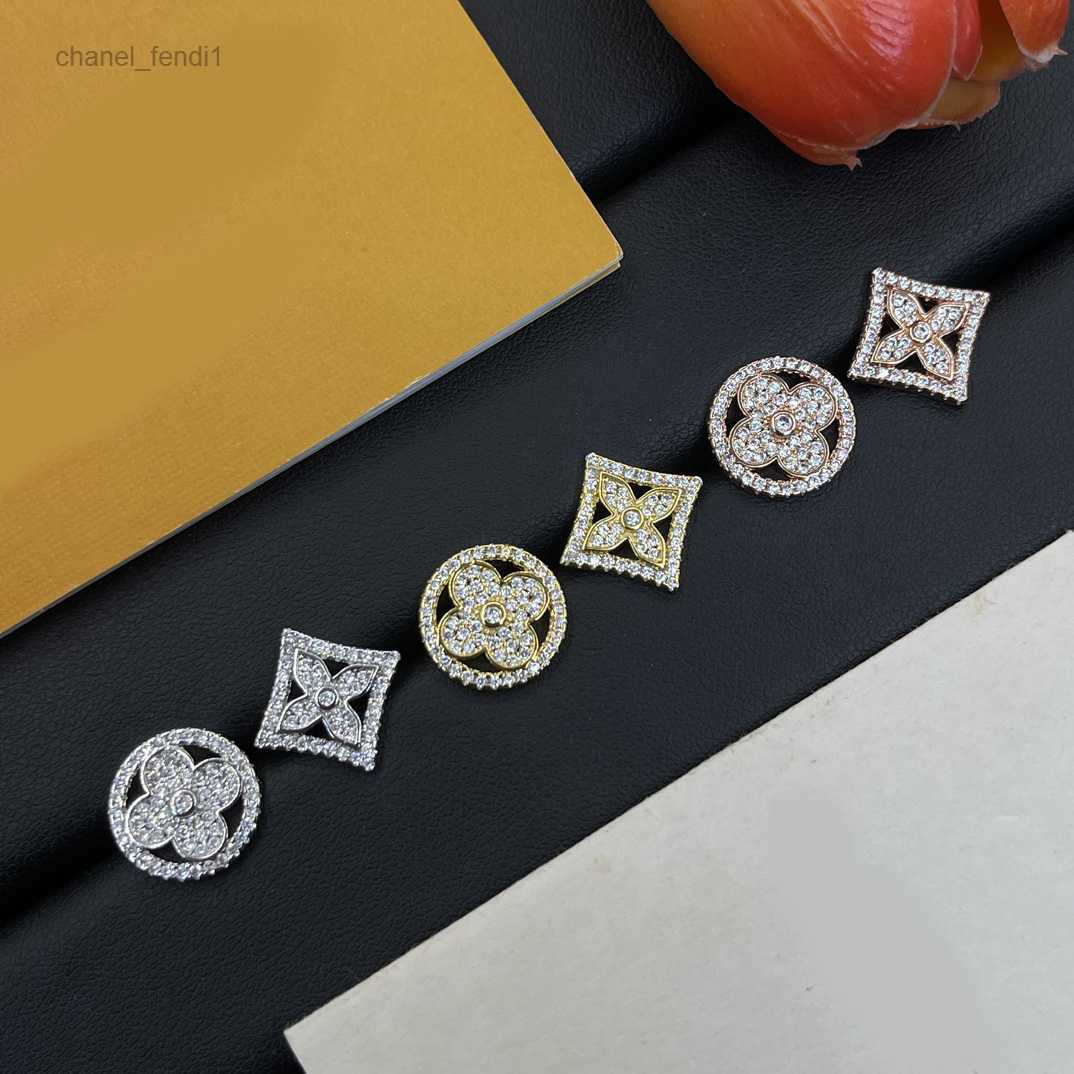 Designer Earrings Luxury Clover Flower Earrings 18K Gold 925 Silver Plated Stud Earrings For Women Men Diamond Fashion Jewelry Wedding Party Lover G