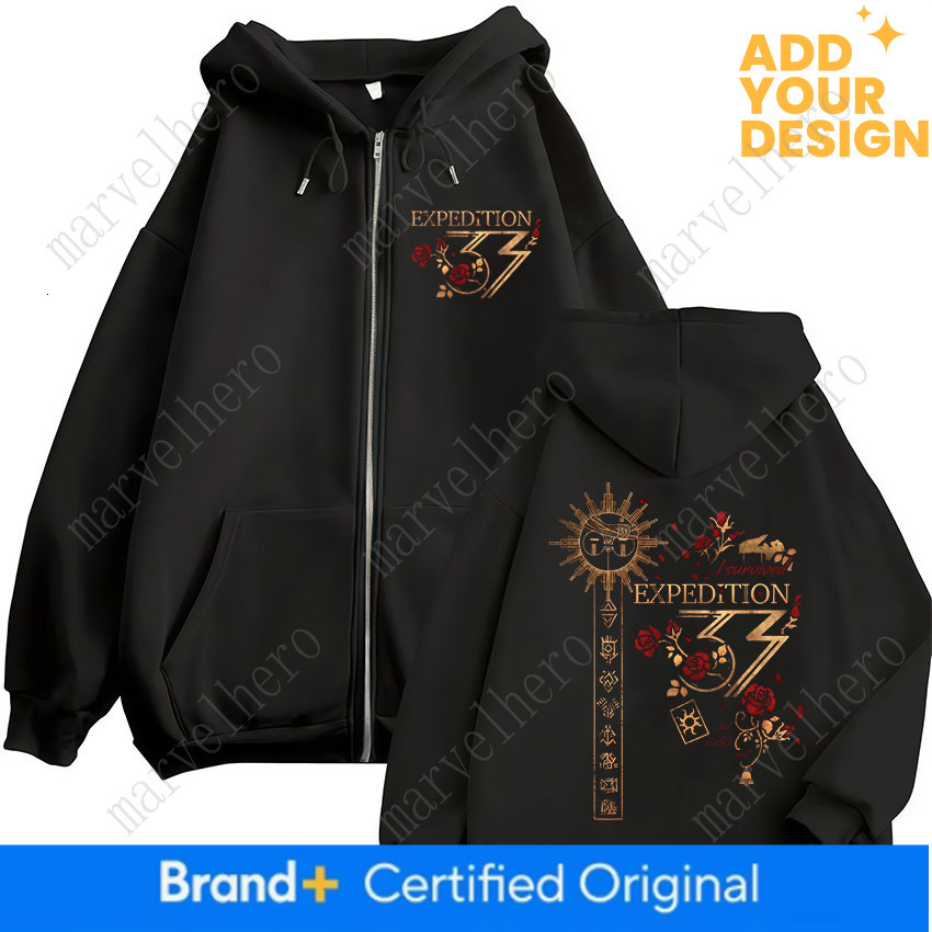 Esquie Game Clair Obscur Expedition Zipper Hoodies Men Women Clothing Casual Oversized Zip Up Hooded Sweatshirts Jacket Coat