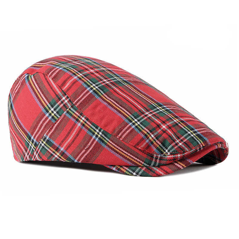 Fine Fashion Stripe Lattice Berets Hat Women Men Spring Summer Plaid Visors Red Green Blue Duckbill Herringbone Flat Cap S2610161O5U