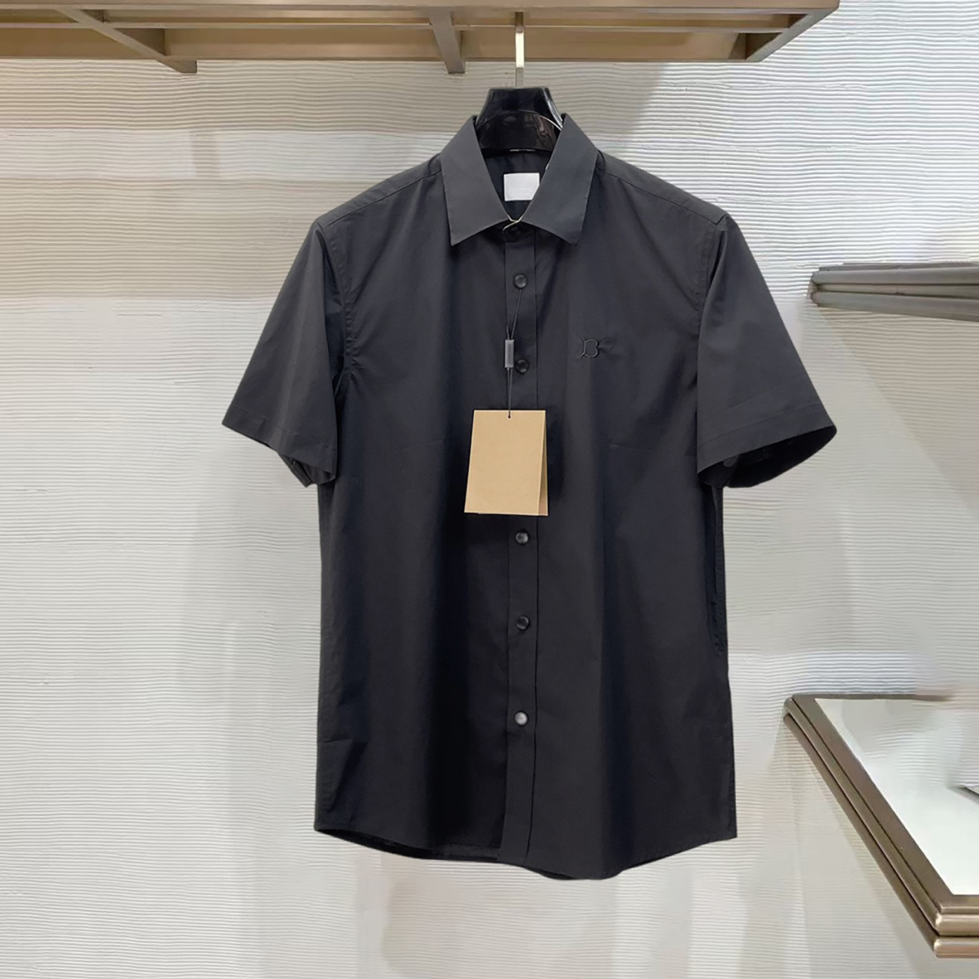 Vêtements de marque de créateurs, chemises pour hommes de haute qualité, chemises d'affaires à manches courtes pour hommes, coton peigné, drapé r