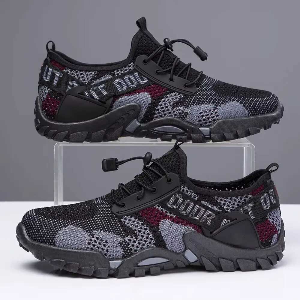 Casual Shoes Spring Summer New Mesh Shoes for Man Fashion Anti-slip Wear-resistant Sports Outdoor Mountain Climbing Casual Sneakers Shoes Men H26101