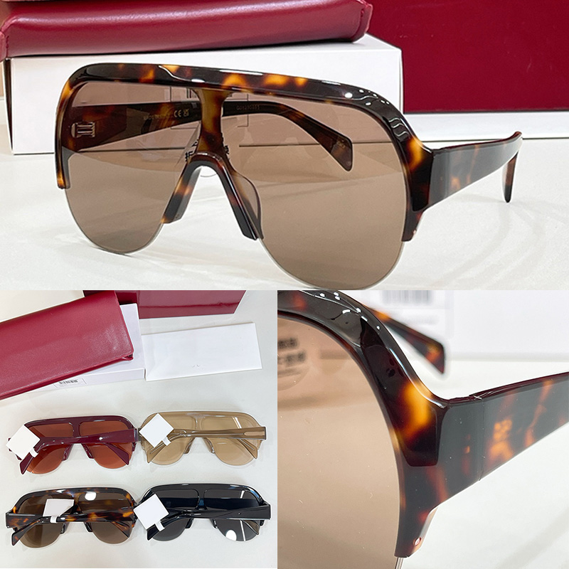 Designer Womens Mask Frame Sunglasses Fashionable Top Quality Tortoiseshell Acetate Frame Mask Glasses 2023S Mens Womans Outdoor Sports Style Sungla