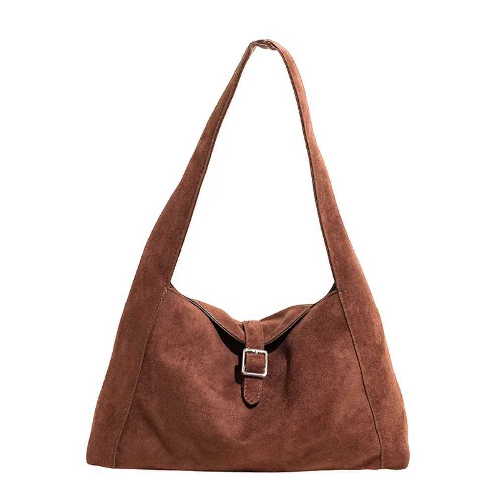 Shoulder Bags Cute Korean Style Suede Tote Bag Tote Bag PU Leather Large Capacity Handbag Large Capacity Solid Color Underarm Packs Women X261016