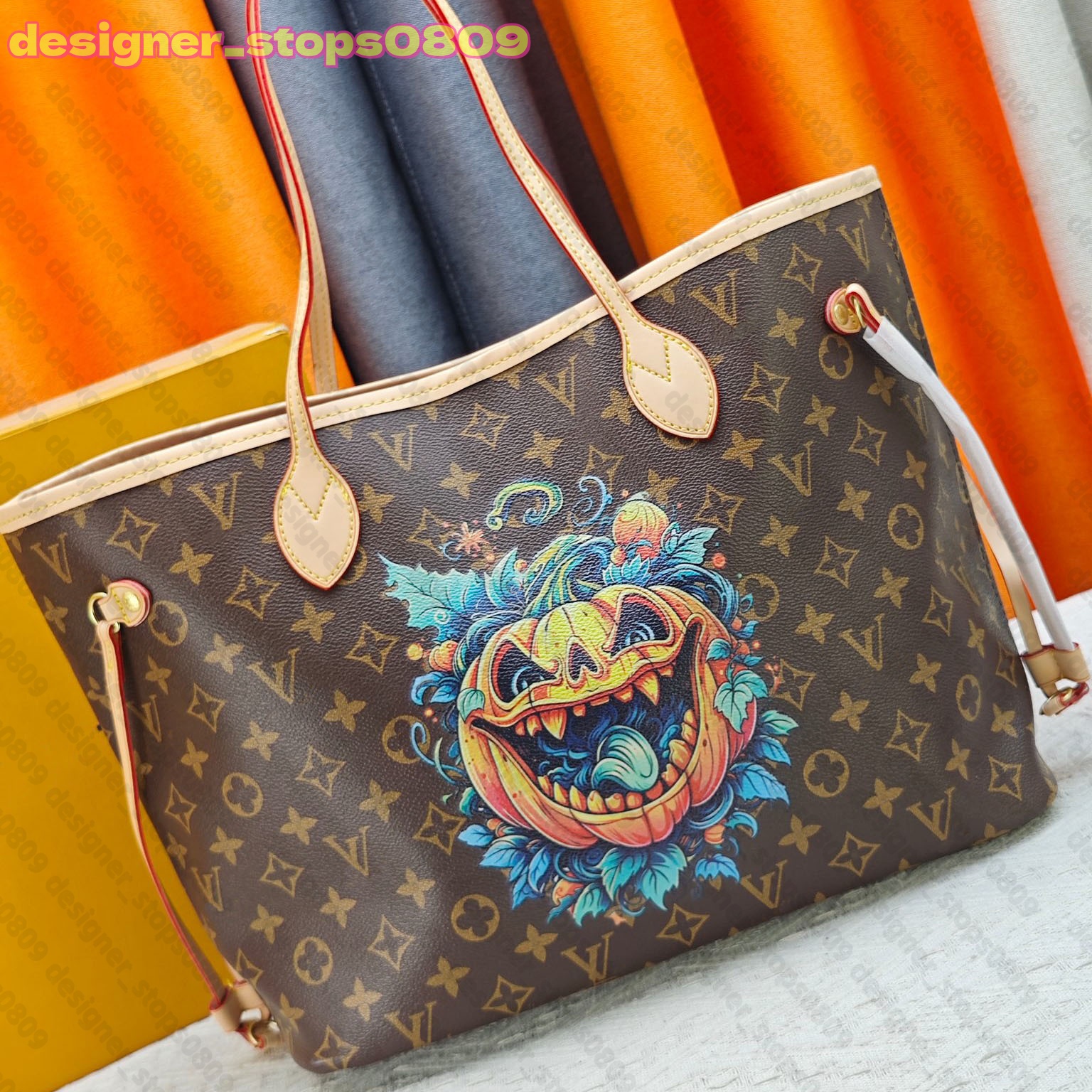Designer Bag Halloween Collection Handbag Women's Large Handbag Leather Shopping Bag Women's High Quality Luxury Classic Handbag 0809