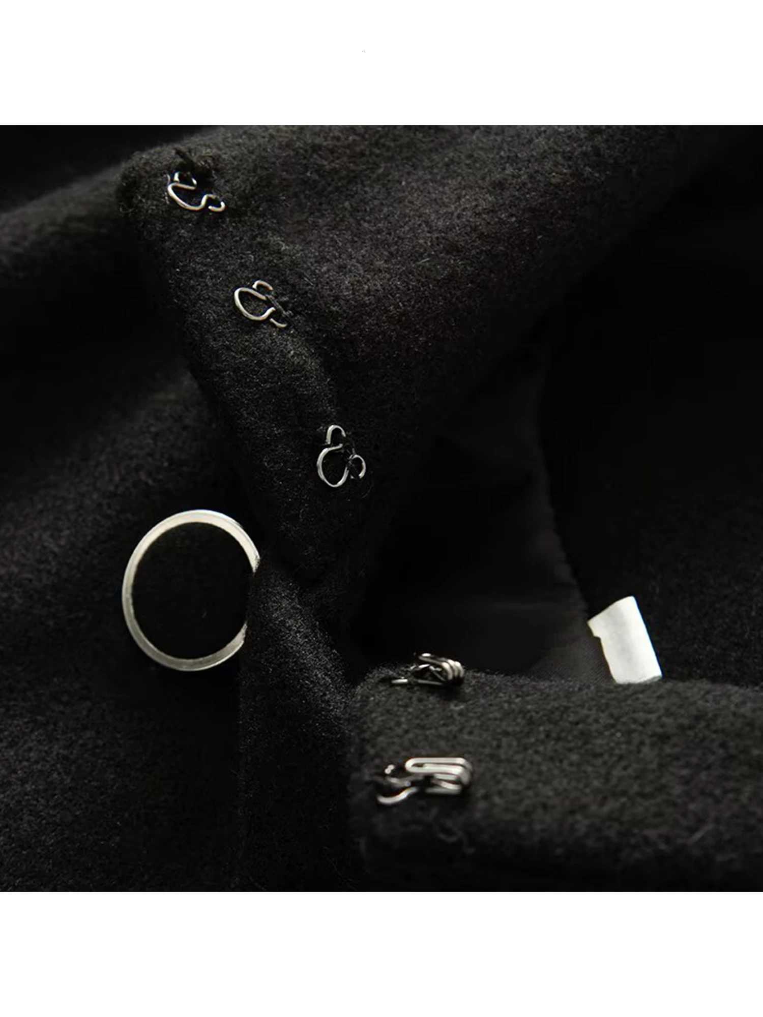 Gothic Men's Black Jackets Women's Jacket Coat Harajuku Streetwear Long Sleeve Double Breasted Jacket 2000s Vintage Oversize Outerwear Aut