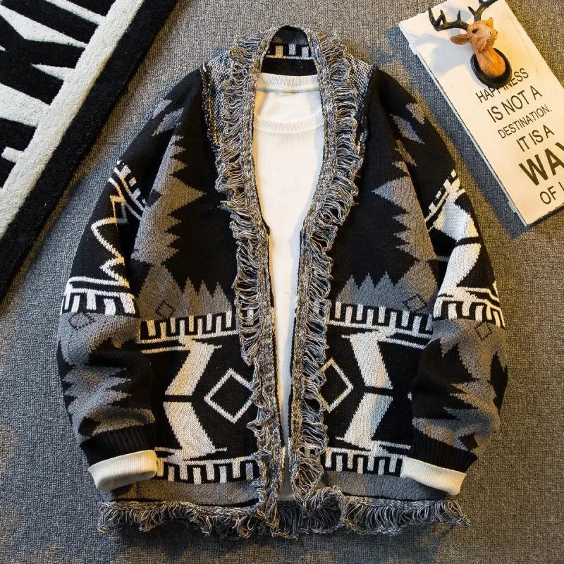 Autumnwinter Fashion Thicken Warm Knitted Sweater Men's Casual Loose Sports Retro Plus Size High Quality Cardigan Sweater 261015