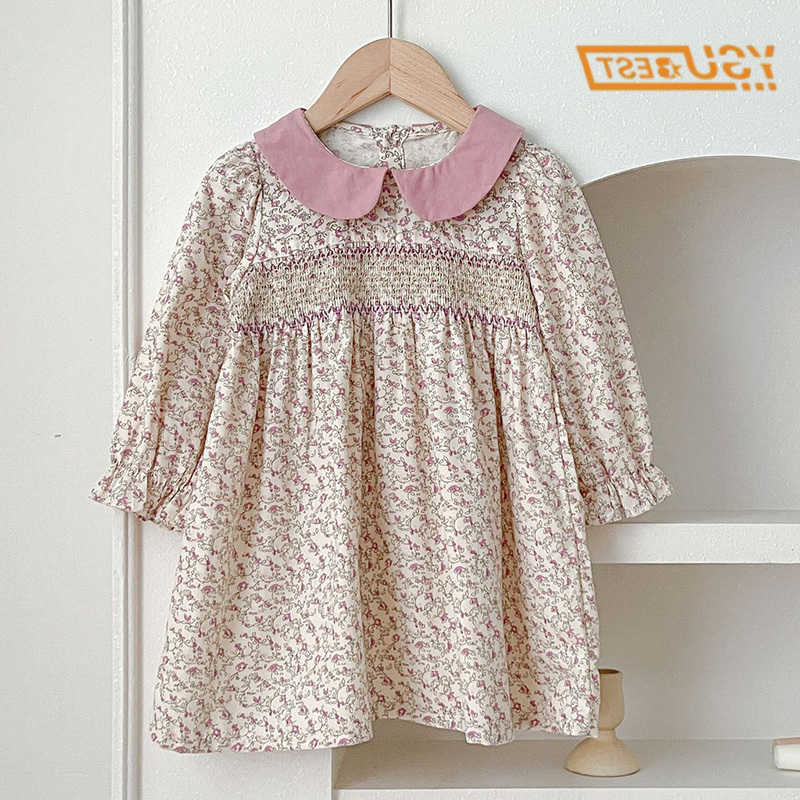 Kids Spring Baby Girls Long Sleeve Sweet Printing Princess Dress New Autumn Kids Baby Girls Dress Children Clothes Dress S2610166TU4