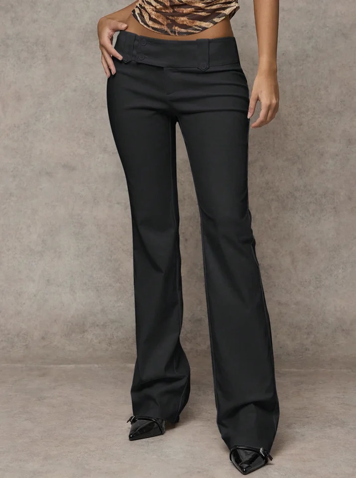 Women's Elegant Casual Fashionable Outdoor Sports Slimming Versatile Japanese European and American Elastic Suit Pants 261015