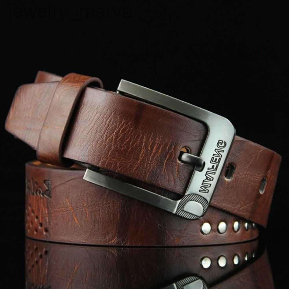 Luxury Mens Genuine Leather Belt High Quality Classic Buckle Business Cowboy Vintage Waistband Alloy Belts H260832