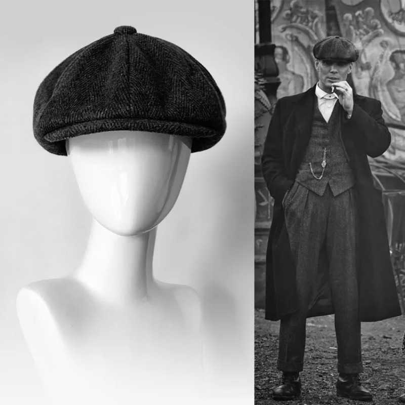 Cap Newsboy Corduroy Retro British Style Unisex Octagonal Beret Painter Hat Spring Autumn Vintage Peaky Blinders Inspired SRVWS261016IDHR