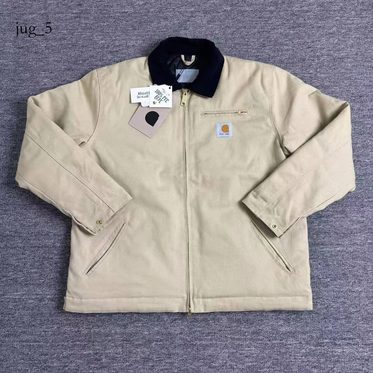 carhartlyity WIP Detroit With Cotton Lining Corduroy Collar Multi Color Men's Workwear Canvas Zipper Men Brand Designer Car Jacket 2D5 581