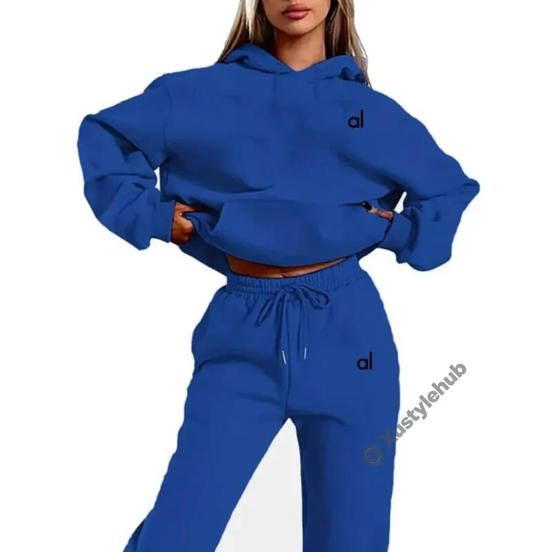 Hoodie Woman Designer Women's Hoodies Yoga 2 Piece Letter Printing Sports Suit Sportswear Jogging Hooded Clothes sweatshirt Sweatpants Luxury L