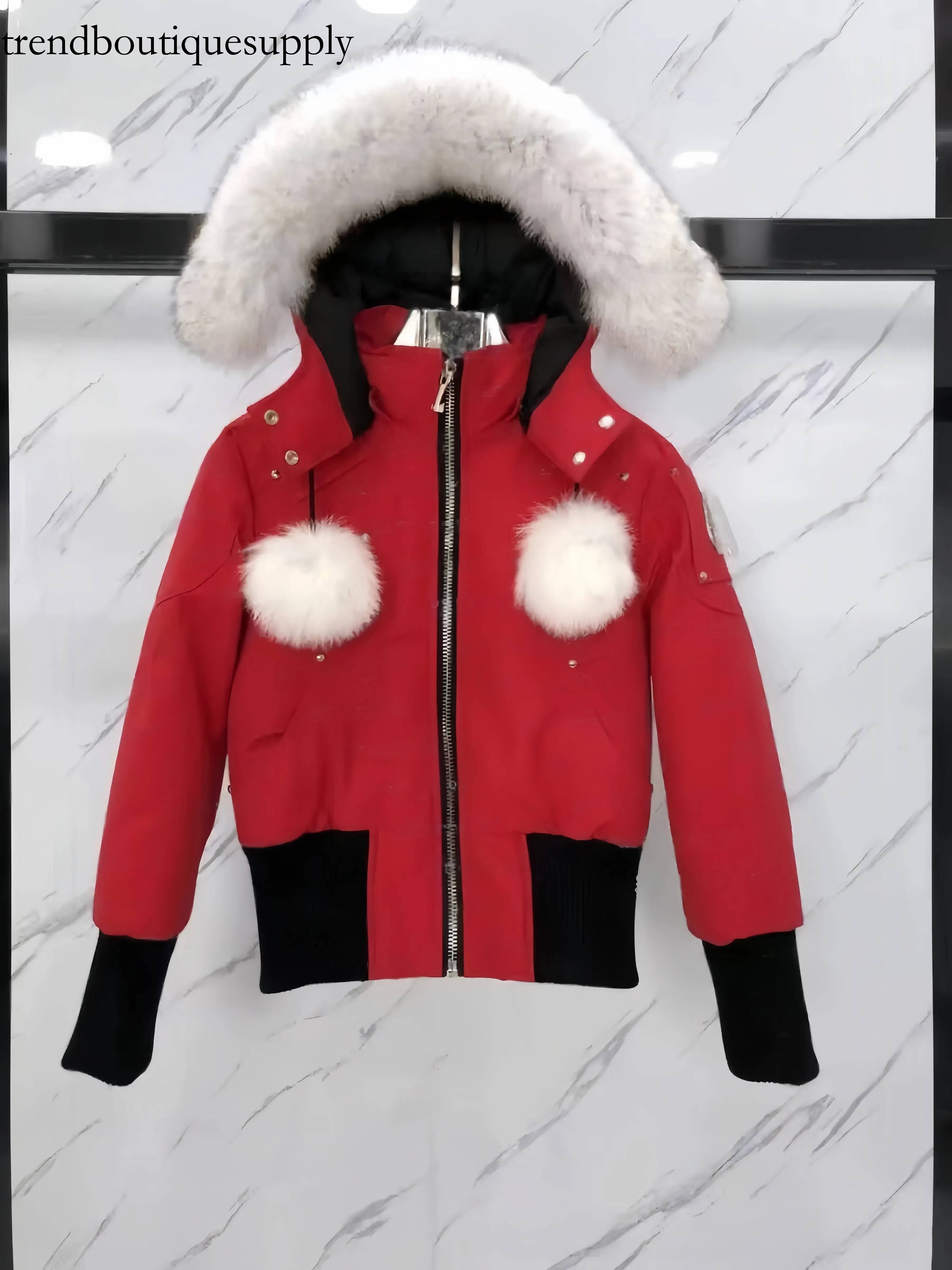 moose Designer Parkas Jackets Mens Winter Outdoor Windbreakers Puffer Short Parka Down Jacket Removable Fur Collar Unisex Loose Fit Winter Thick War